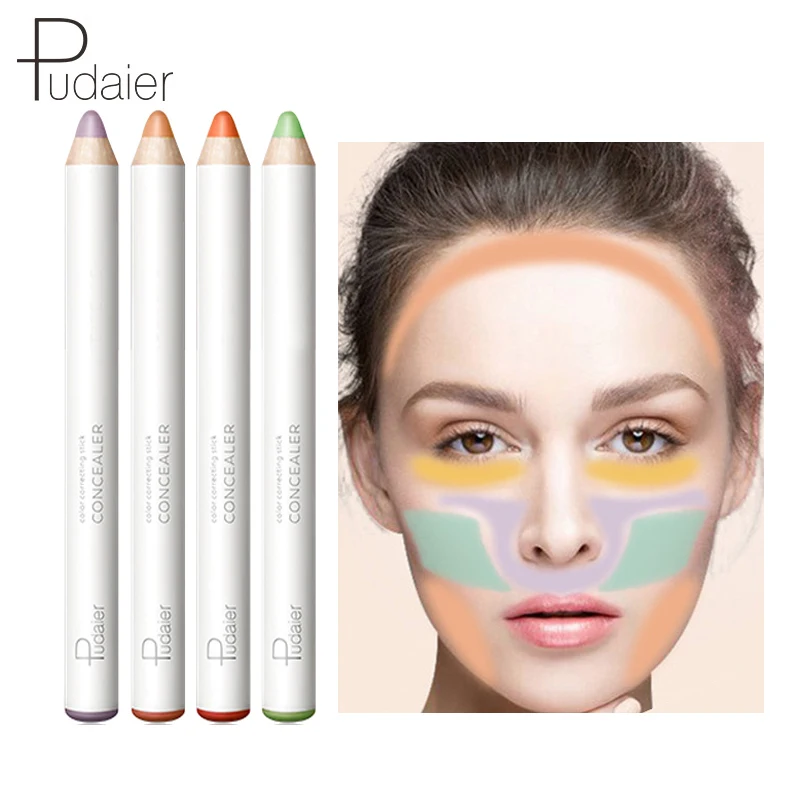 Makeup Concealer Pen Face Blue Purple Corrector Pencil Cover Red Yellow Freckle Make up Base Foundation Stick Cosmetics Cream