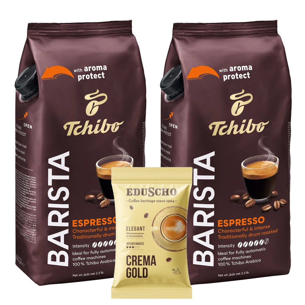 TCHIBO Barista Espresso 100 % Arabica 2x1kg + FREE Crema Gold 100g