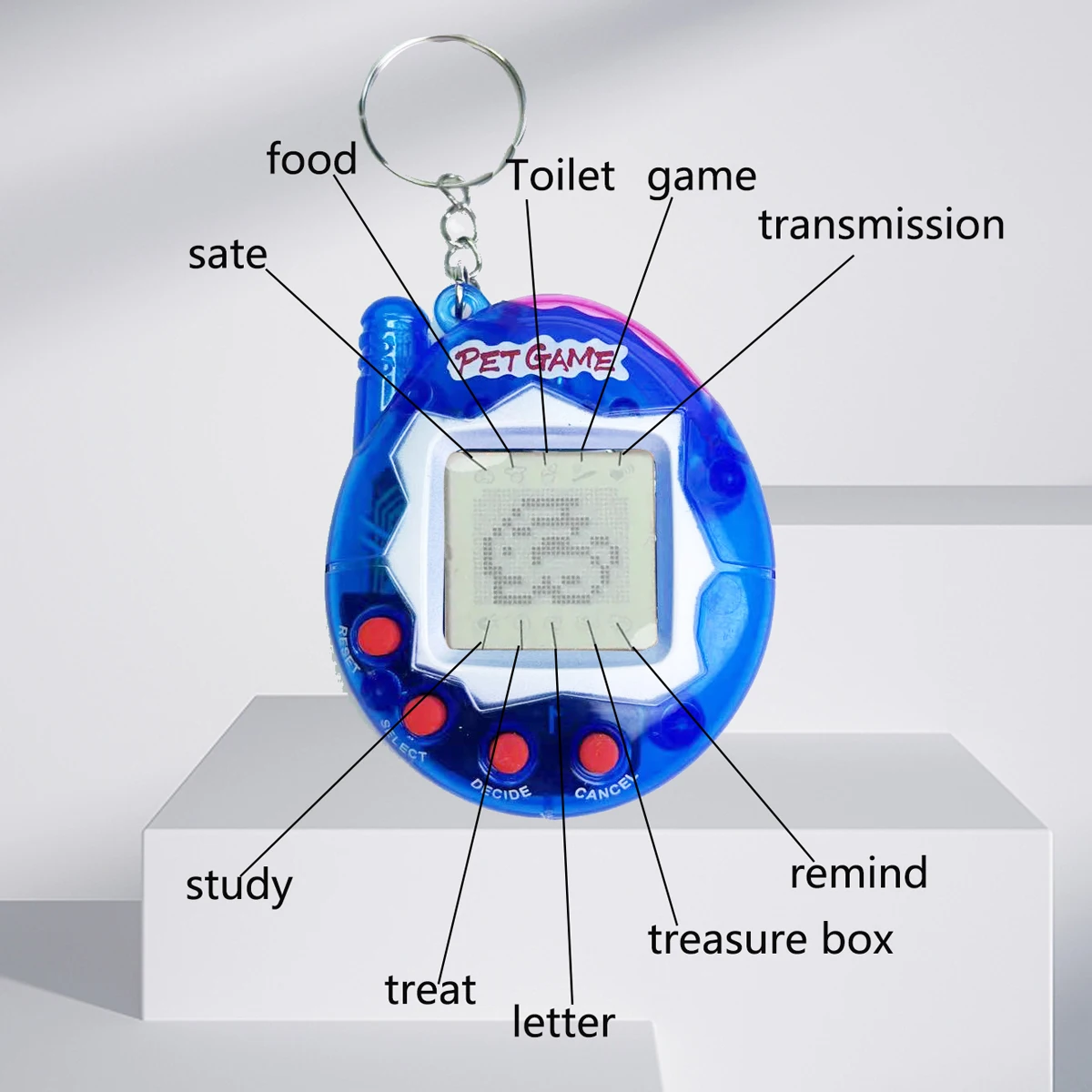 子供のための仮想ペットトレーニングゲーム,ミニ電子ペットマシン,ランダムな色,2パック