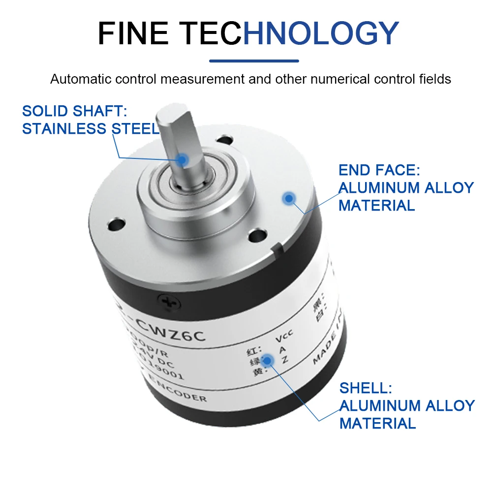 Cloweit E6B2CWZ6C Optical Rotary encoder E6B2-CWZ6C 2500 2000 1800 1024 1000 600 500 400 360 200 100 60 40 30 20P/R 8-24V