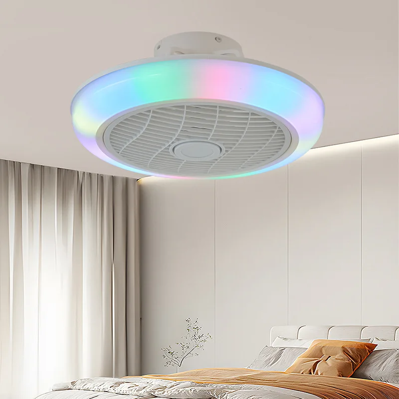

RGB color fan lights, children's room ceiling lights, bedroom lights, bar counter ambient lights with fan pendant lights