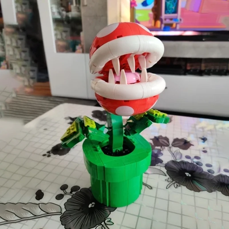 2024 New 71426 Piranha Plant Set Building Blocks Game Model Home Decoration Assembling Puzzle Toy Children Christmas Gift