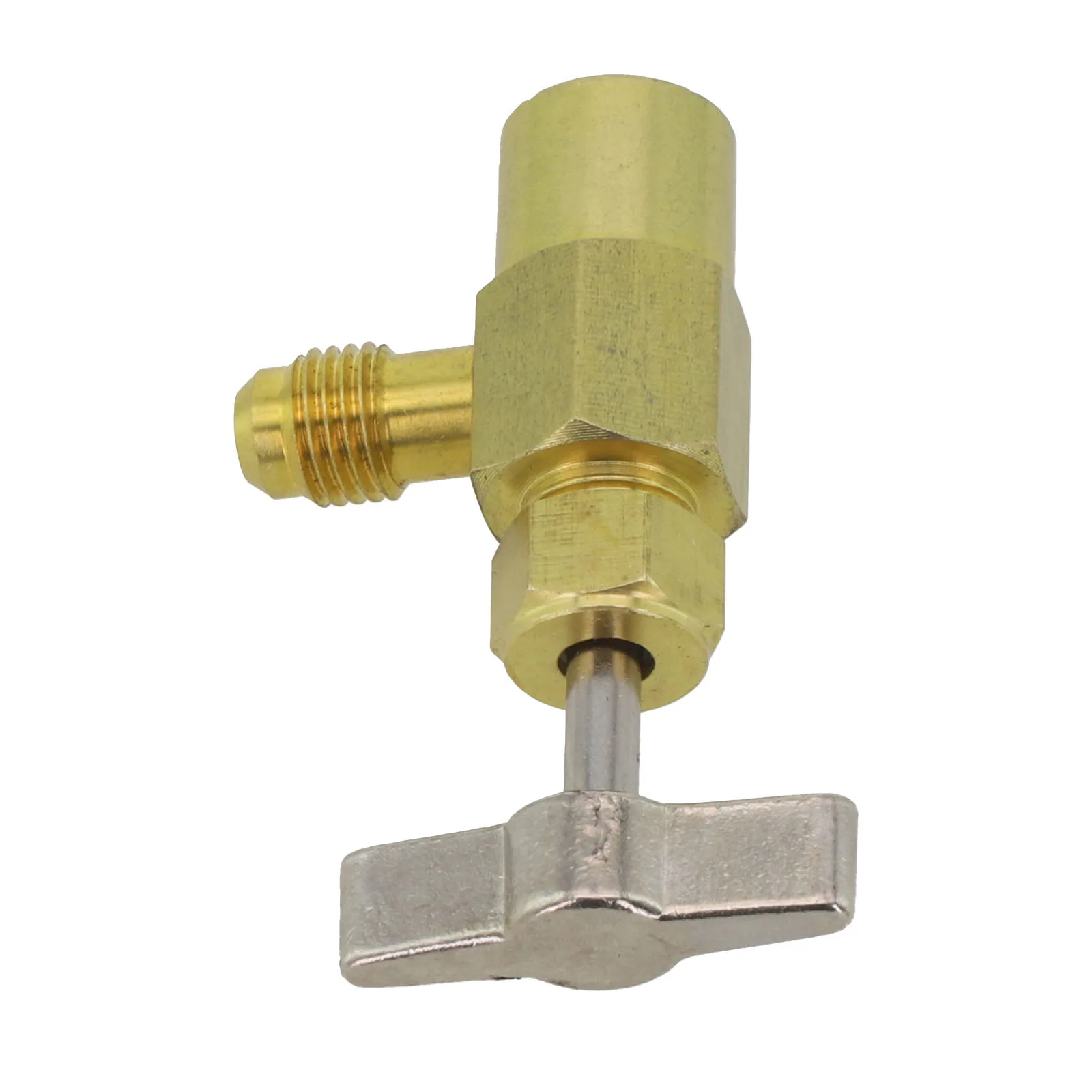 

Brass Valve Opener Air Conditioning Adapter Solid Brass Construction Compatible With Yellow Hoses For R134A Tanks