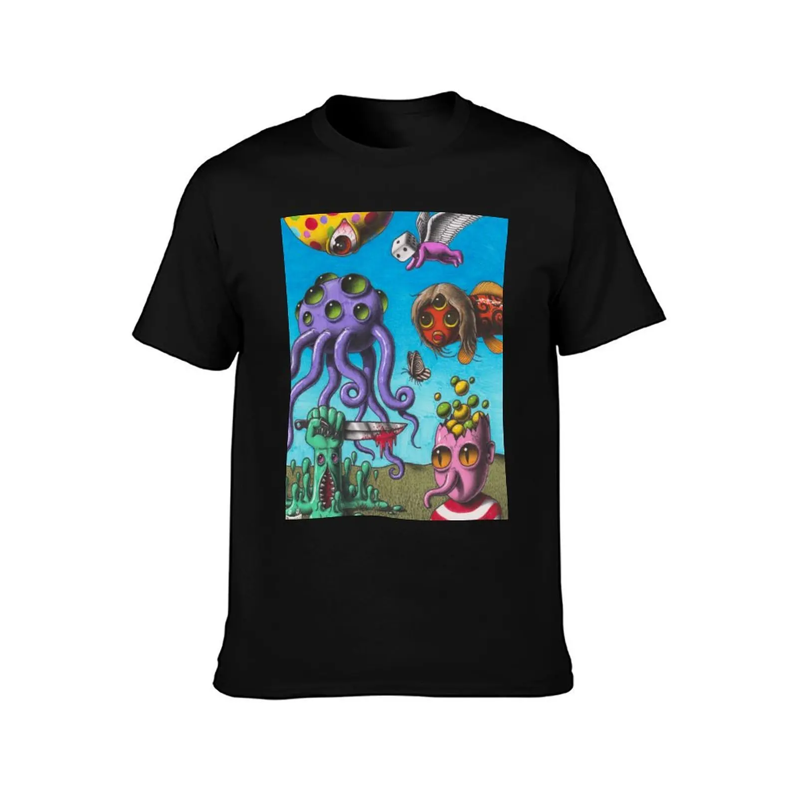 Trippy T-Shirt All Match Print Short Sleeve Top T-Shirt