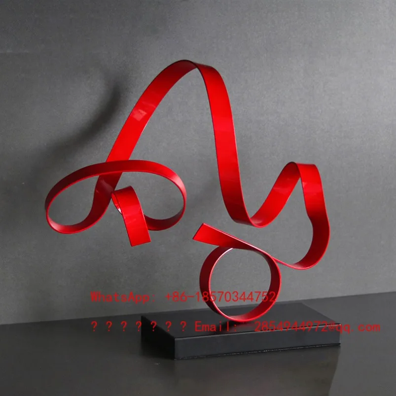 2026    Modern Abstract Loop Knot Geometric Ornament Light Luxury Art Decoration
