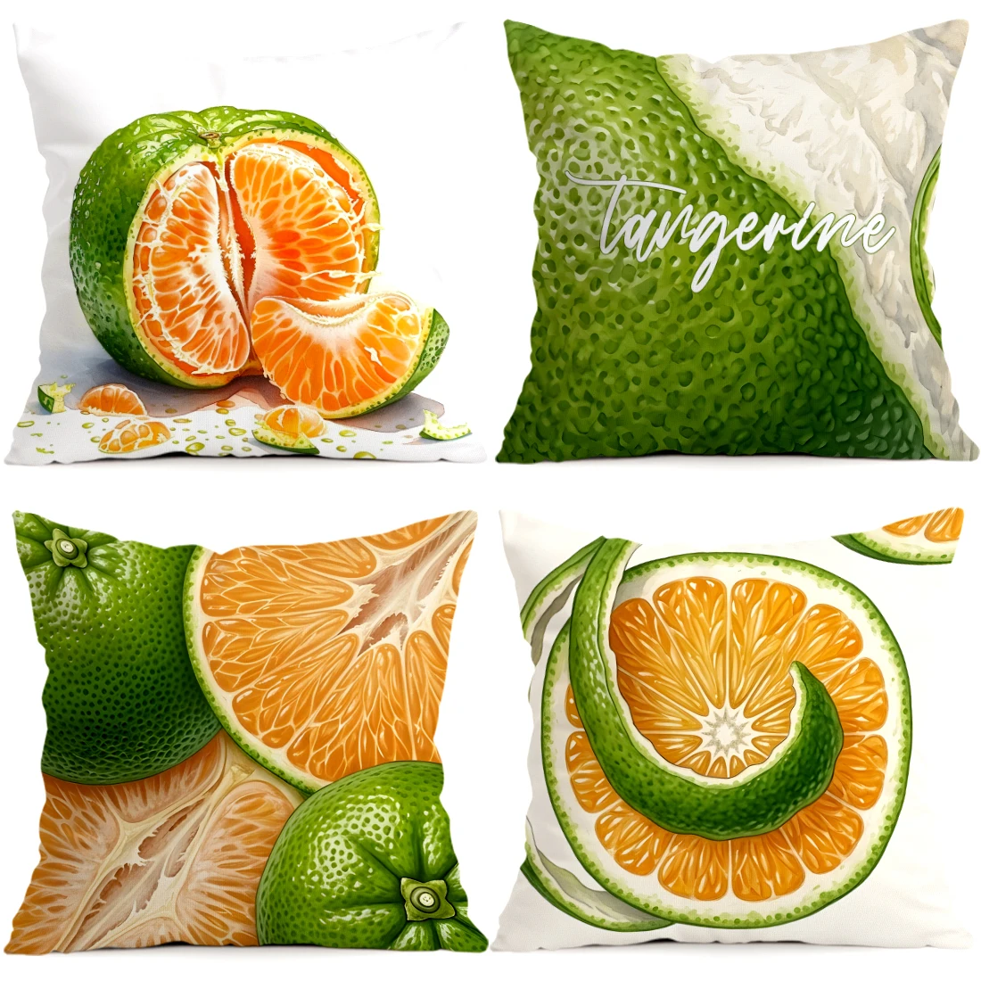 1/4pcs Bright Green Orange Peel Pattern Cushions Pillowcase Polyester Cushion Cover Throw Pillow Pillowcover Home Car Sofa Decor