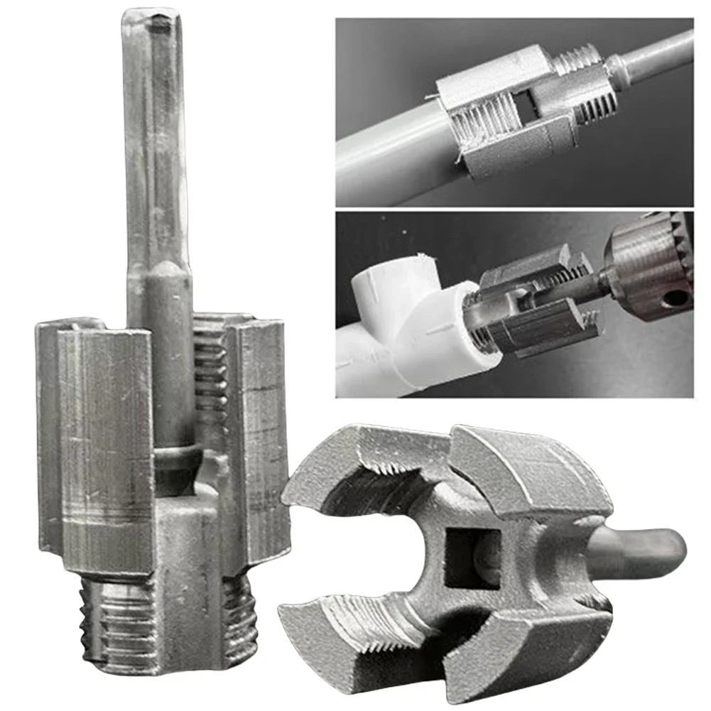 1-4PCS Pipe Thread Cutting Tool Integrated Internal External Pipe Threading Tool Electric Drill Compatible PVC Pipe Threader Kit