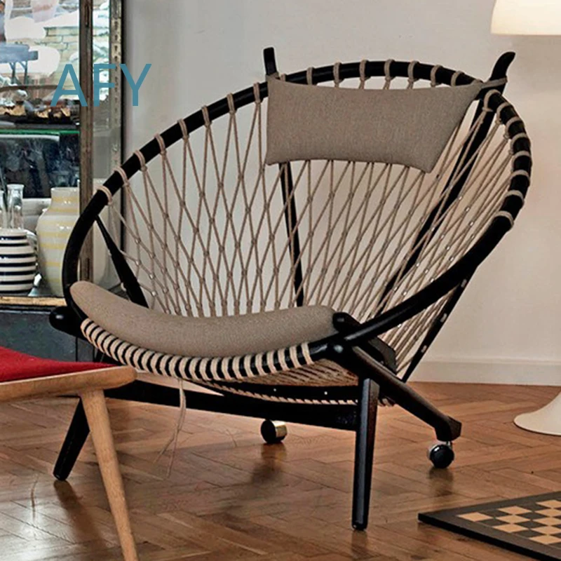 Nordic Lazy Single Person Chair for Living Room Woven Leisure Lounge Chair Modern Simple Designer Comfortable Home Furniture