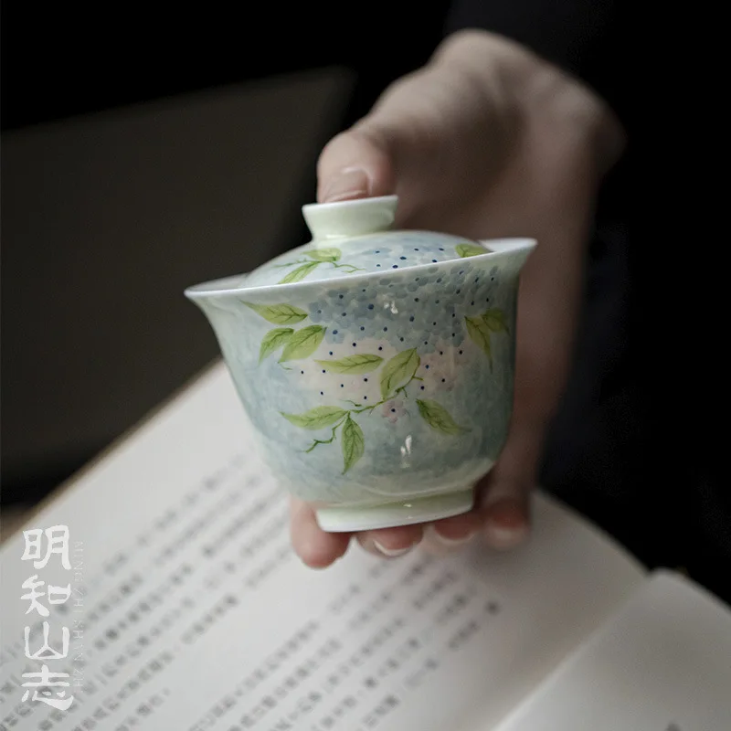 

Ручная роспись фарфорового гавайского набора Bluebell для чайной сушки, чашки для чайной посуды, китайские синие миски, набор для чайной церемонии чая Chawan