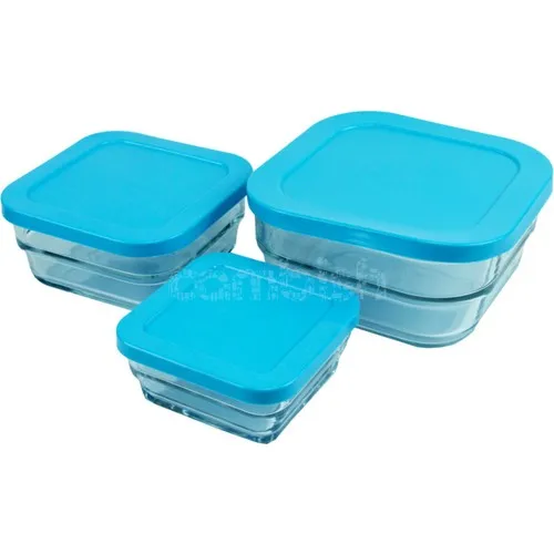 Pasabahce Gourmet 3 Piece Plastic Clamshell Storage Container Set