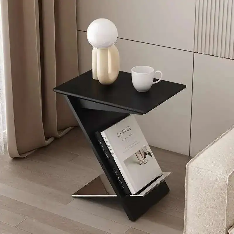 

Solid Wood Side Table Living Room Sofa Side Cabinet Home Nordic Corner Table Bedside Mobile Square Light Luxury Bedroom Storage