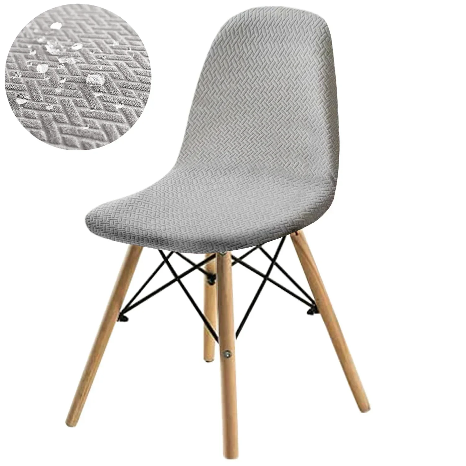 1/4/6 Stück Familienpackung Muschel-Stuhlhusse Wasserdichter Eames Sitzbezug Dünn für den Sommer Esszimmer Schmutzabweisend Abnehmbarer Hockerbezug