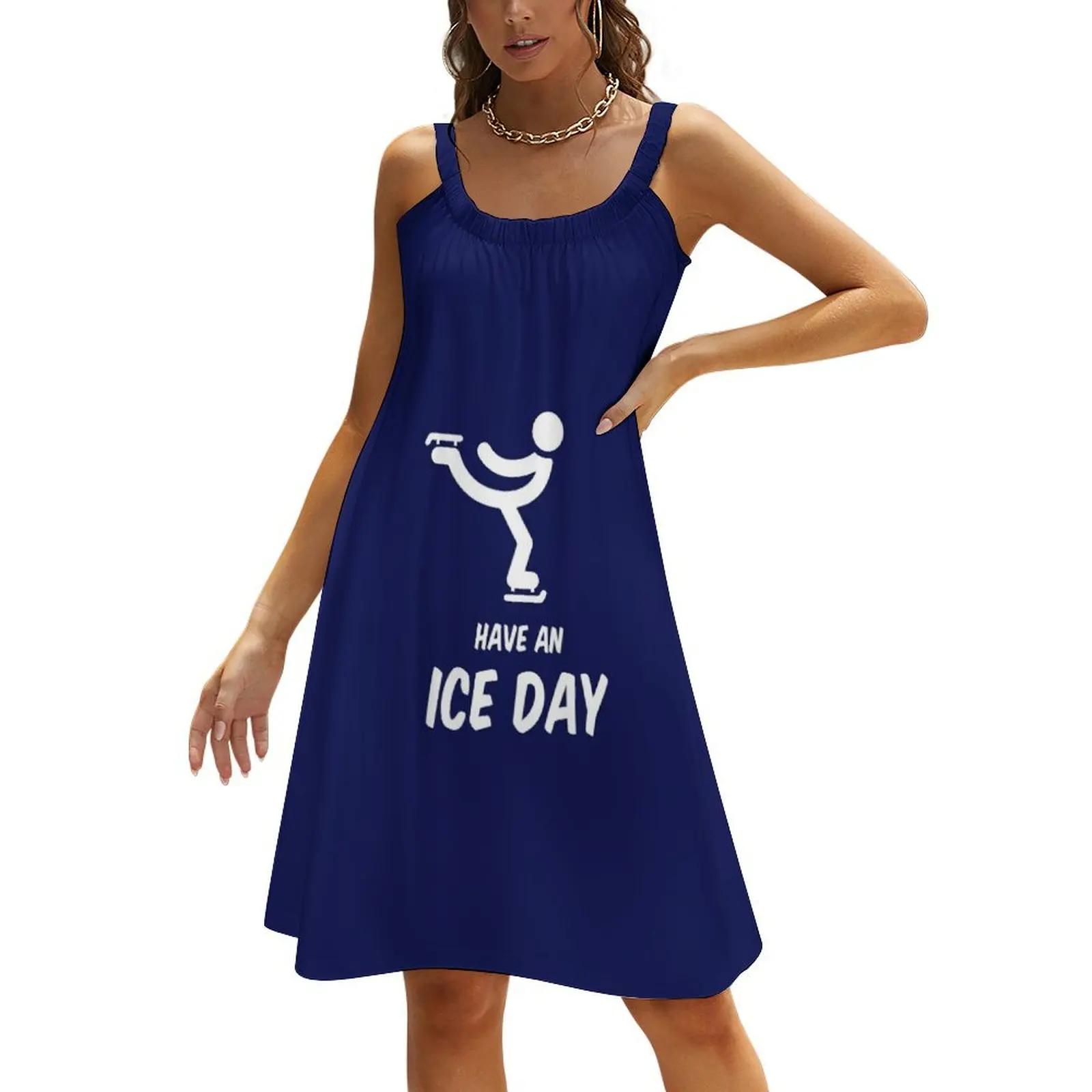 

Have An Ice Day Figure Skater Ice Skater Beach Sling Skirt women evening dress Women's dress Woman fashion