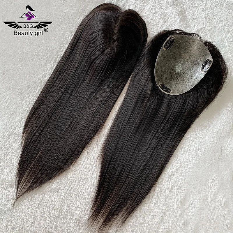 Wholesale Price Size 5x6.5inch Virgin Brazilian Hair Skin Toupee Natural Black Color 100 Remy Human Hair Topper