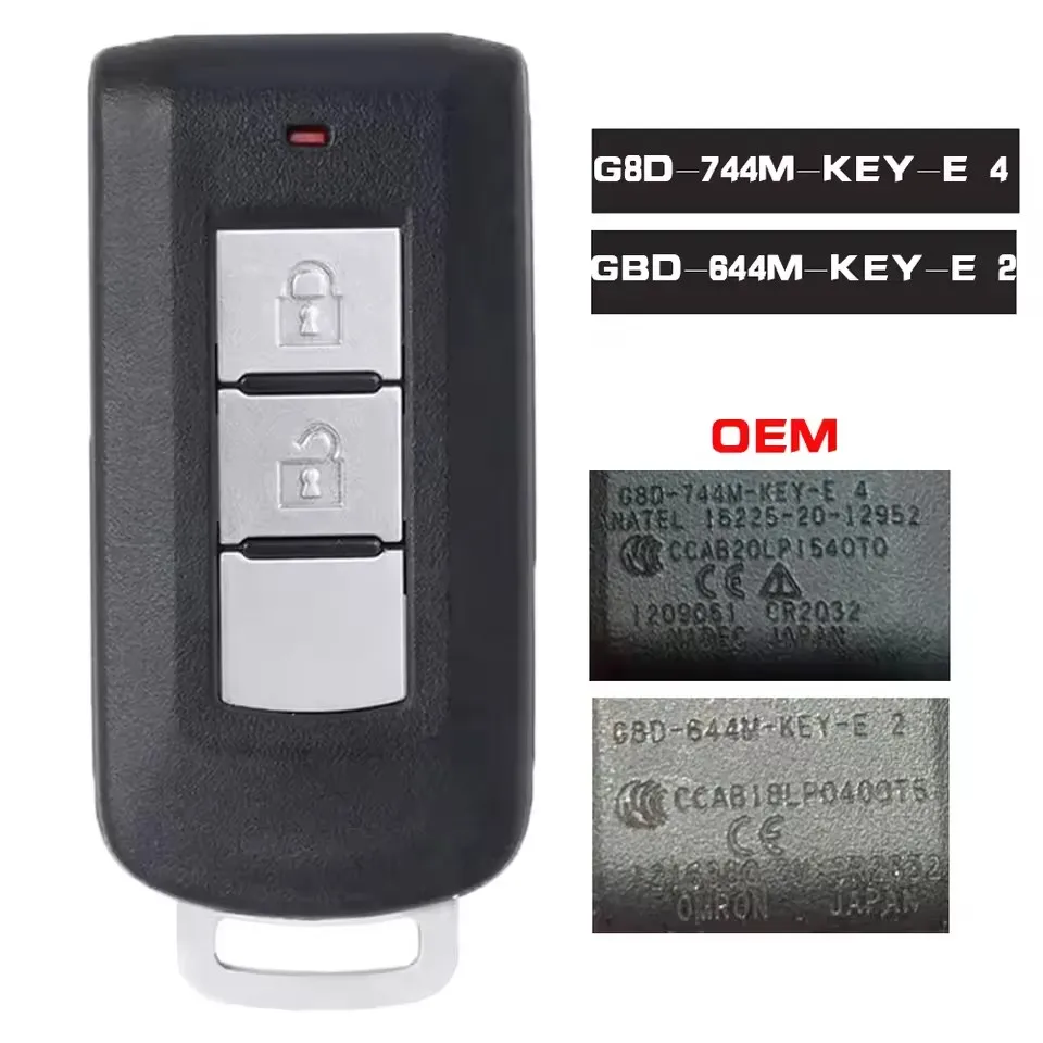 KEYECU Genuine OEM Smart Remote Key Fob 2 Buttons 433MHZ ID46 G8D-644M-KEY-E 2 OR G8D-744M-KEY-E 4 for Mitsubishi ASX Outlander