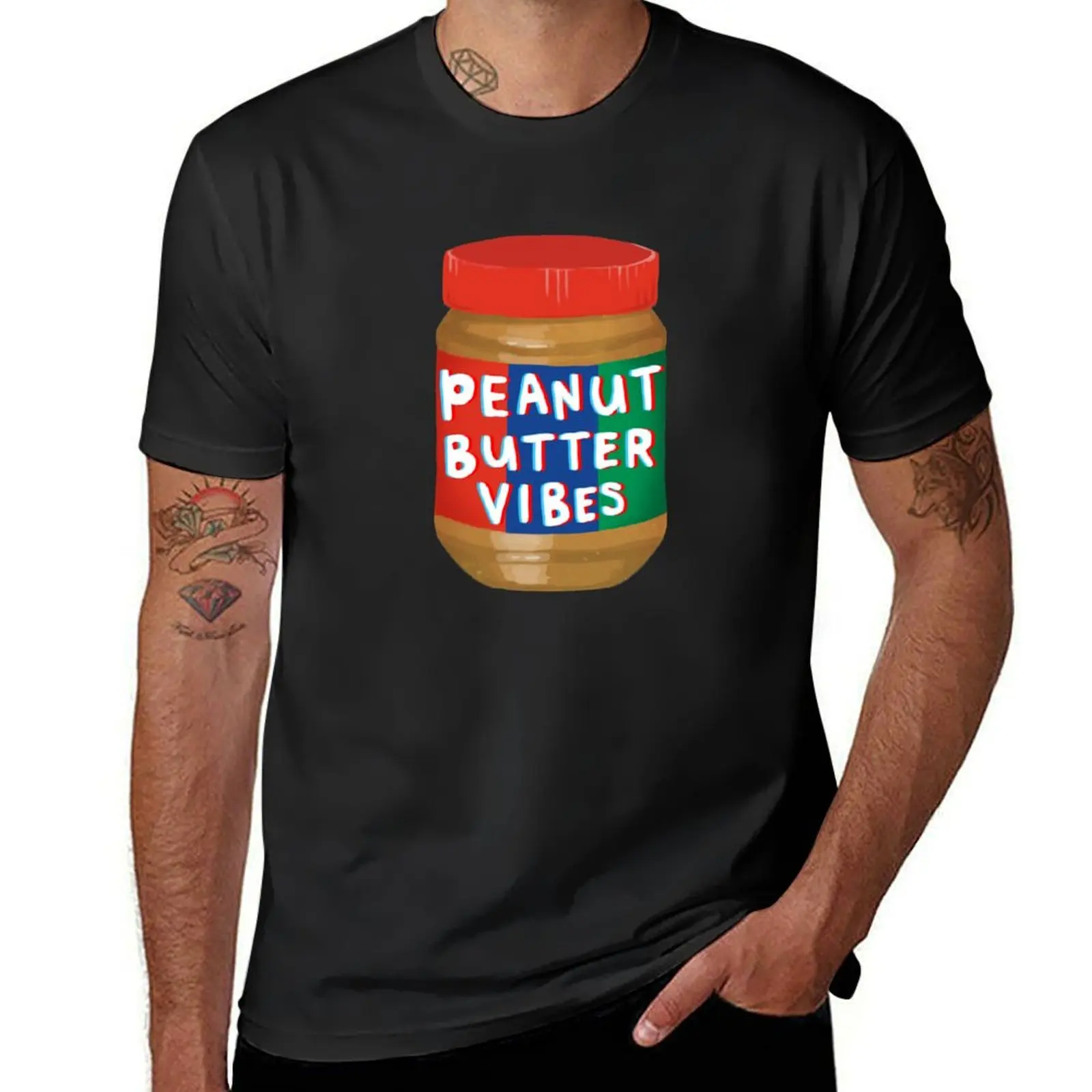 Peanut Butter Vibes T-Shirt customs Aesthetic clothing mens big and tall t shirts