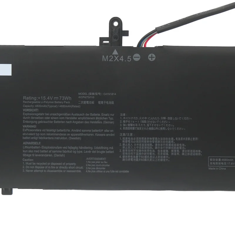 JC C41N1814 Laptop Battery for ASUS ZenBook 15 UX533 UX533FD UX533FN RX533 RX533FD BX533FD 0B200-03120100 15.4V 73WH