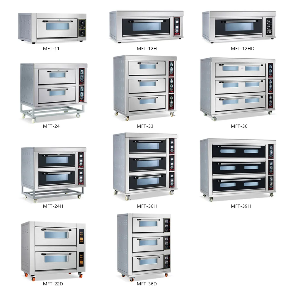 Commercial Baking Equipment 3 Deck 6 Tray Gas Electric Bakery Bread Deck Oven For Cake Pizza