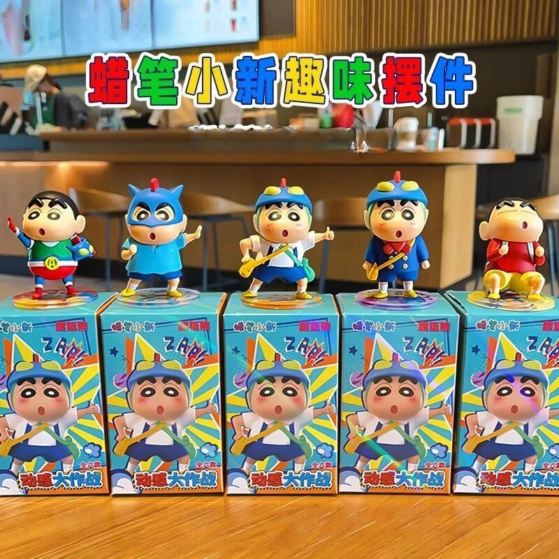 

Фигурка Crayon Shin-chan из серии Dynamic Battle, таинственная коробка-сюрприз, игрушки с персонажами милых мультфильмов, декор для стола, подарок на день рождения