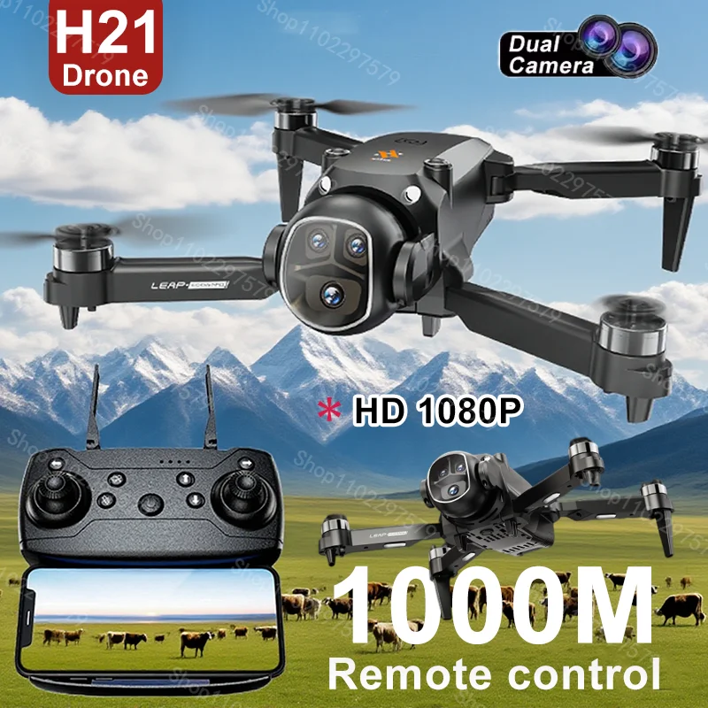 2026 RC Drone H21 8K HD Aerial Photography 5G WiFi FPV Quadcopter with Dual Cameras for Kids Adults Gift Remote Control Drone To