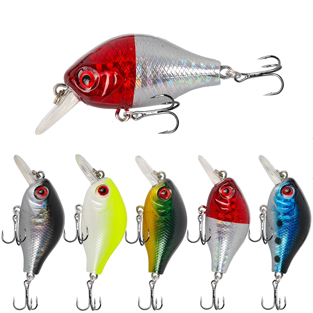 Crankbait Fishing Lure 5.5cm/8.5g Floating Artificial Plastic Hard bait Bass Fishing Wobblers Pike Trolling Pesca Carp Fishing