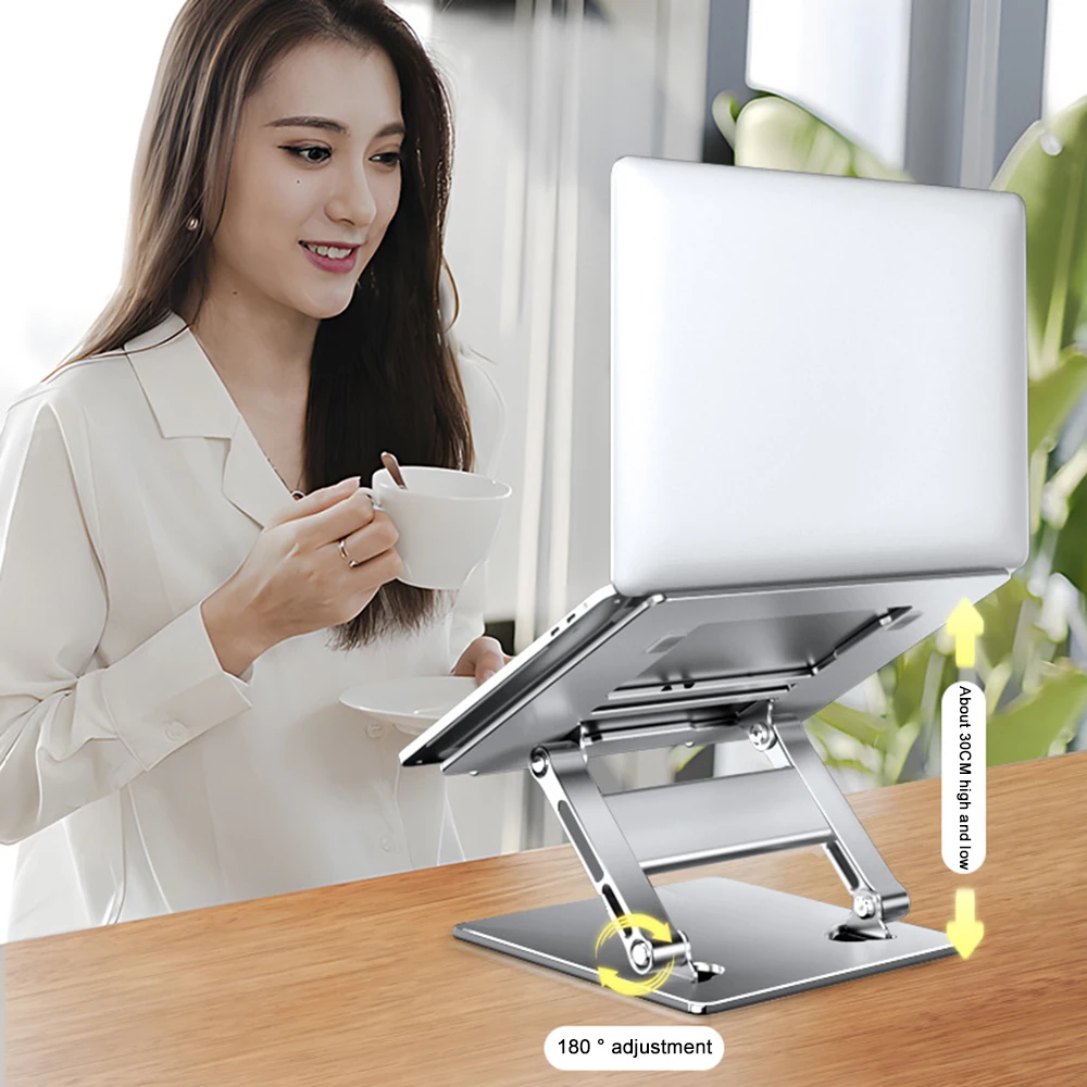 Adjustable Laptop Stand Foldable Notebook Tablet Stand Compatible Portable Laptop Computer Desktop Stand Cooling Bracket Support