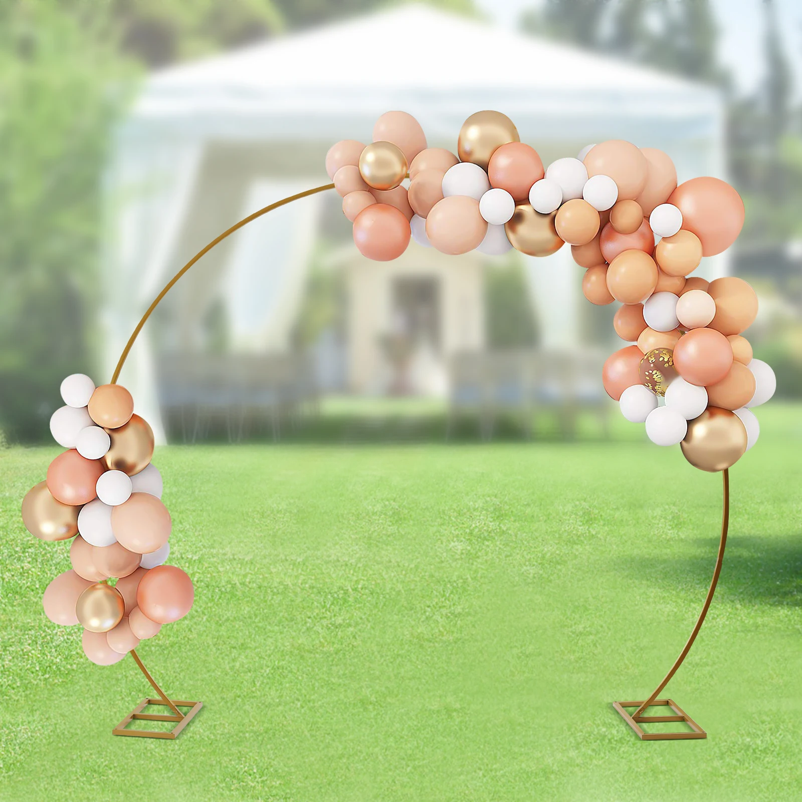 260cm Wedding Circle Arch Frame Flower Balloon Deco Round Archway Backdrop Stand Garden Flower Display Frame Wedding Party