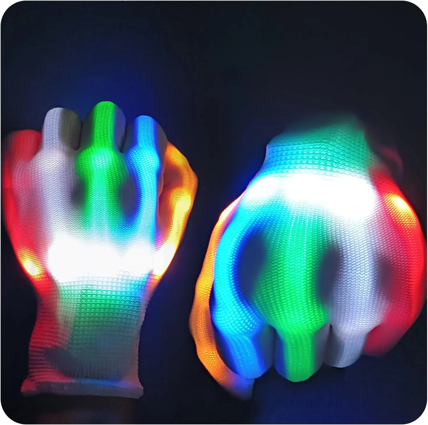 a Pair LED Gloves Toys for Kids Light Up Gloves,Light Up Gloves for Kids Birthday Easter Gift Cool Fun Toys for 8-13 Year Old