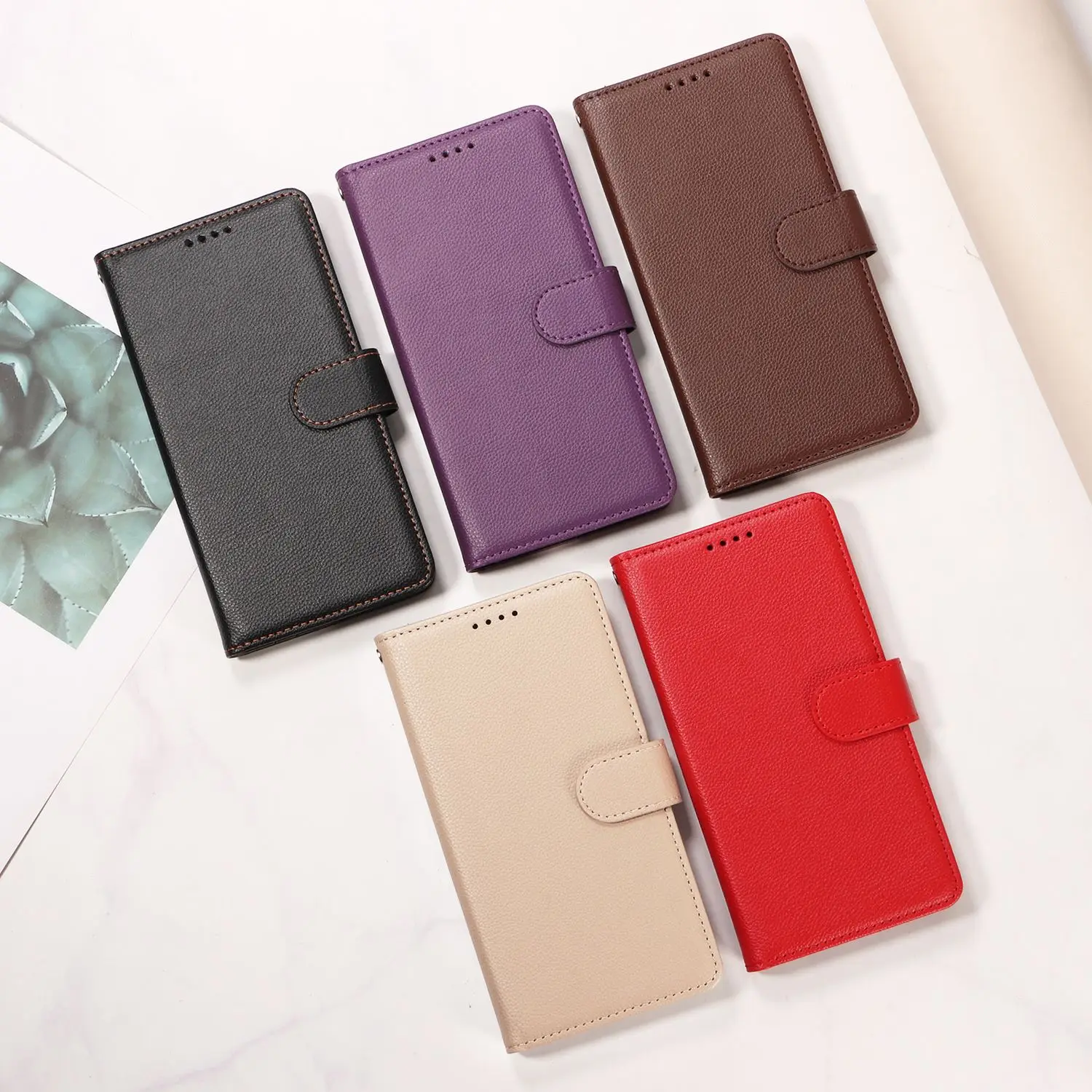 حافظة هاتف جلدية قابلة للطي بنمط Lichee لهاتف Honor X70i X50 X50i X40 Pro GT #6