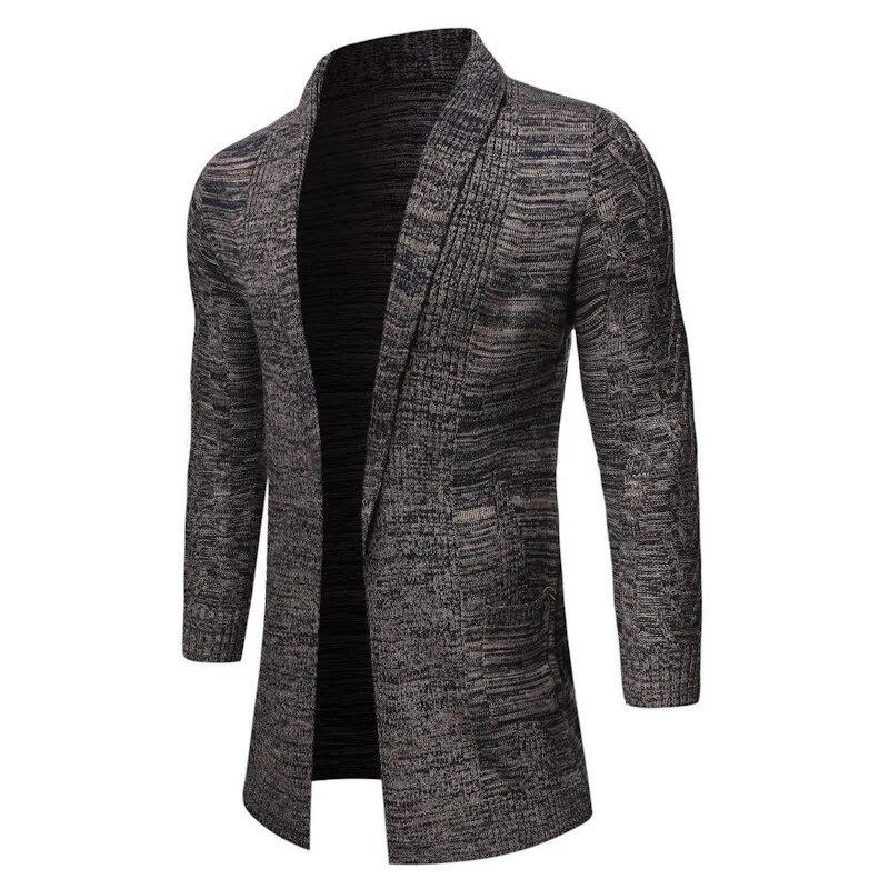 

2025 Autum Fashion Men Knitted V Neck Cardigan Men Turn Down Collar Knitted Sweaters Men Solid Color Sweatercoats