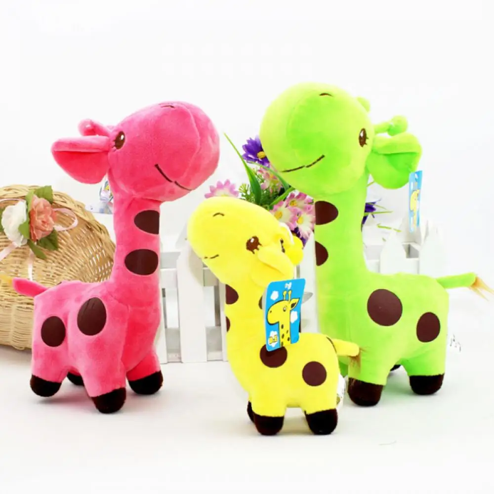 Presente bonito casamento aniversário bebê brinquedo de pelúcia animal veado boneca 18cm girafa de pelúcia
