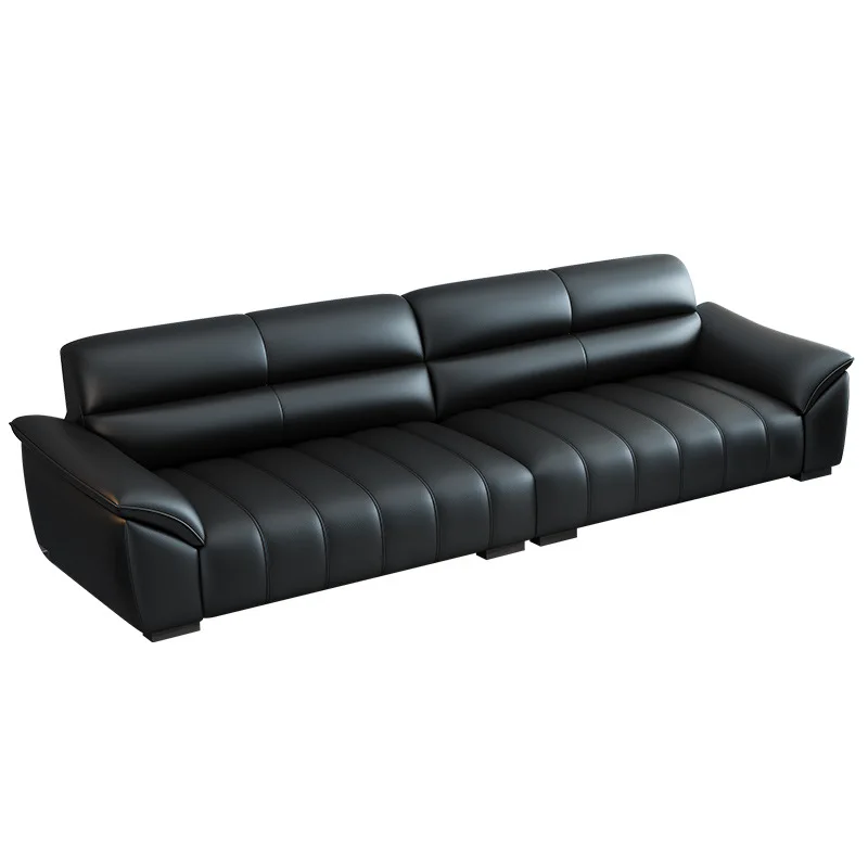

New leather office sofa, modern and simple, meeting three people