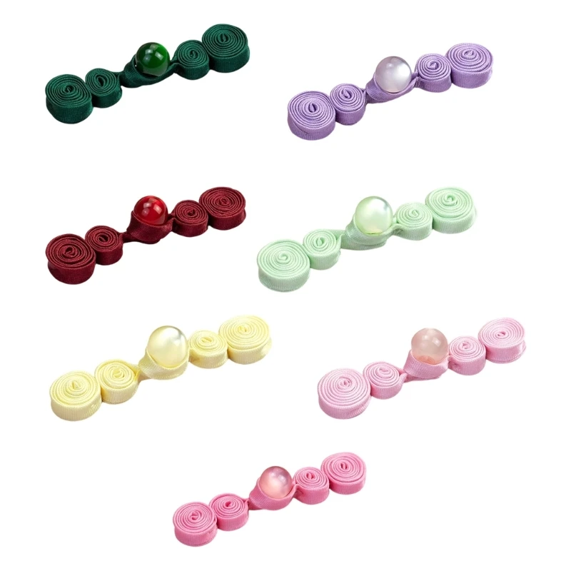 49MD 10Pcs Handcrafted Cheongsam Clasp Bead Button for Traditional Dress Accessory