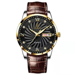 POEDAGAR Luxury Leather Men Wristwatches Business Casual Top Brand Waterproof Quartz Watch Man Sport Luminous Date Men Watch New