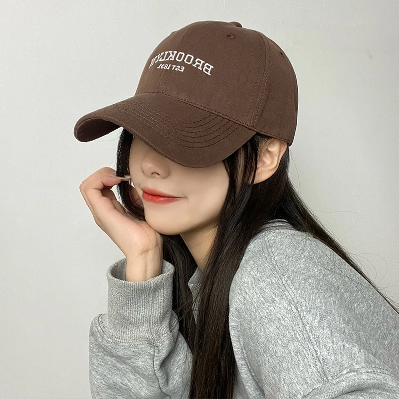 JK Korean Letters Embroidered Baseball Cap For Men Women Hip Hop Dad Trucker Visors Hat Casual Sports Running Cap Streetwear