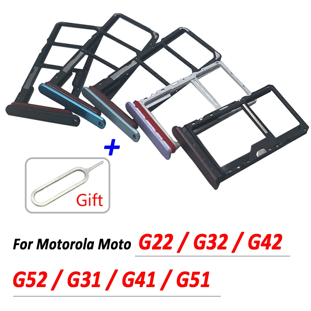 NEW Replacement SIM Card Holder Tray Chip drawe Slot Holder Adapter Socket part + Pin For Motorola Moto G22 G32 G42 G31 G41 G51