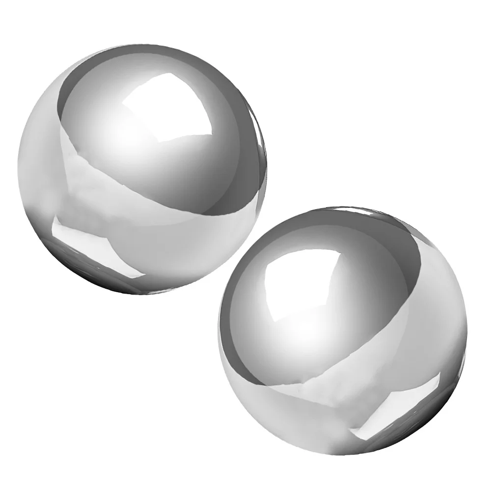 

2pcs Stainless Steel Garden Gazing Globe 7.07 Inch Hollow Reflective Mirror Floating Ornament For Pond Pool Lawn Decor Polished