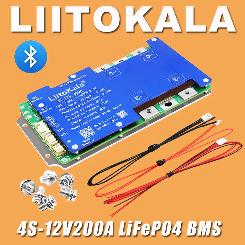 LiitoKala 4S-12V200A-BMS with Bluetooth Lithium Iron Phosphate Battery Protection Plate