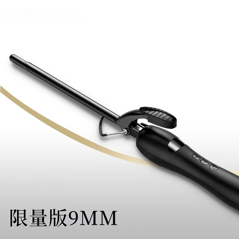 LCD Display Adjustable Temperature Function Button Non-slip Handle Curling Iron Household