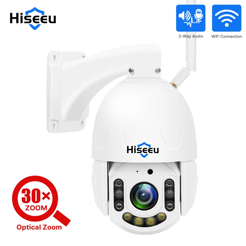 

5mp 30X Optical Zoom WiFi Wireless PTZ IP Security Surveillance Camera CCTV 2-Way Audio Record Outdoor Street IP66 Waterproof