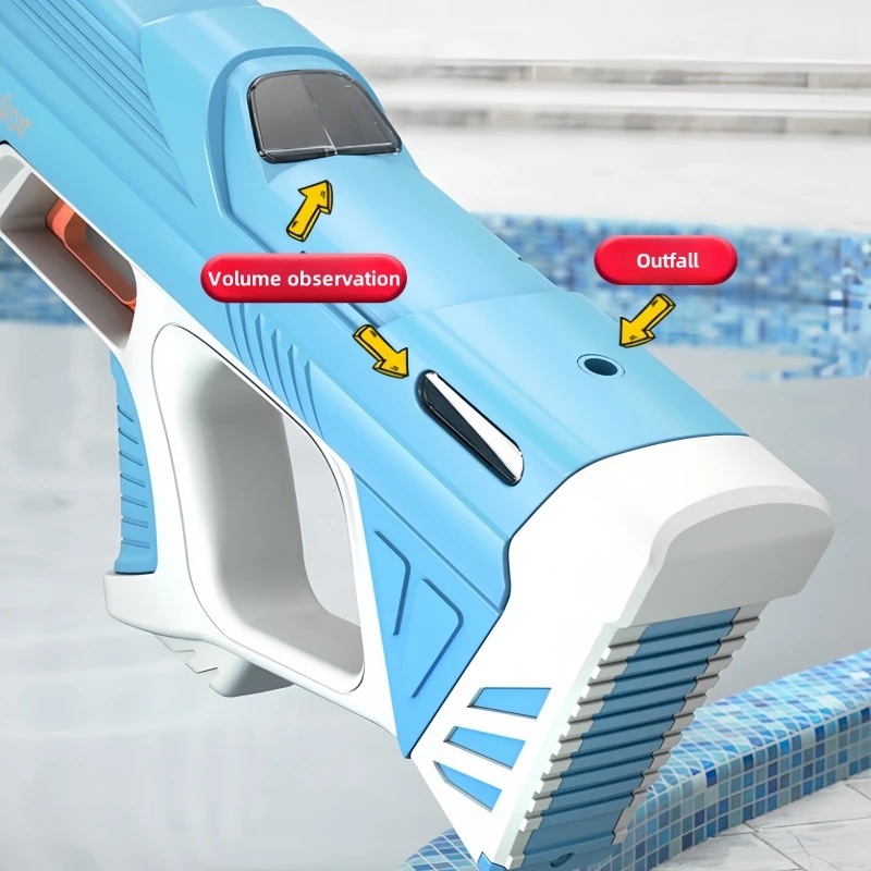 43cm Full Automatic Water Gun Toys for Kids Summer Children Beach Outdoor Fight Games Induction Absorb Water Electric Watergun