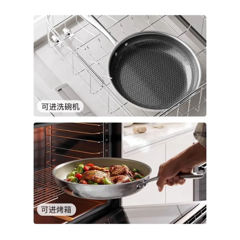 Patelnia do użytku domowego, nieprzywierająca, specjalna ceramiczna patelnia bez powłoki do naleśników, wok do smażenia steków.