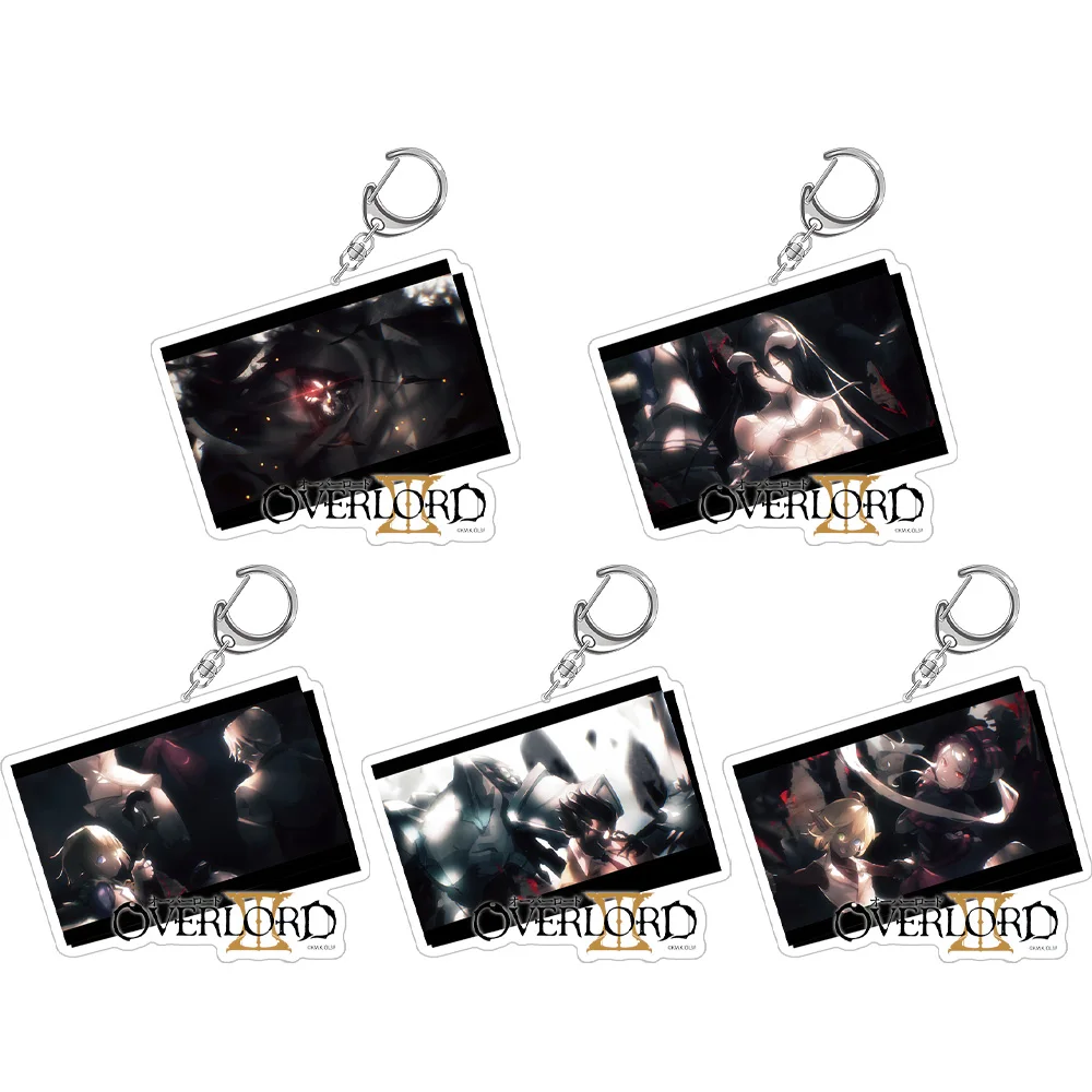 Guo Xiao Luo periférico de animé tienda Overlord III Albedo Aura Ainz personajes HD llavero acrílico colgante ornamento