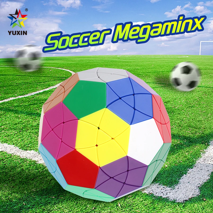 YuXin Cubo mágico de fútbol Megamin X de 12 ejes, icosaedro de fútbol, rompecabezas profesional, colorido, juguete educativo lógico