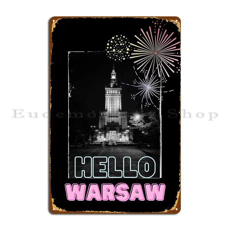 Hello Warsaw Bnw розовый 1, металлическая вывеска, таблички, клубный железный настенный декор, жестяная вывеска, плакат Hello Warsaw Bnw розовый 1, металлическая вывеска, таблички, клубный железный настенный декор, жестяная вывеска, плакат