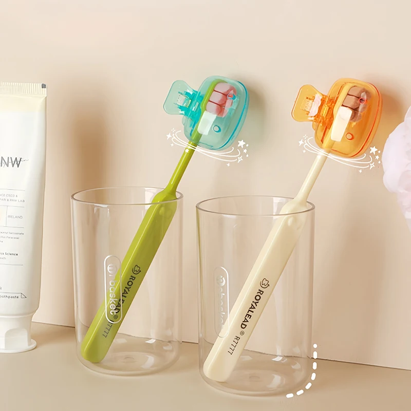 1PC Toothbrush Head Covers Travel Portable Toothbrush Protector Cap Brush Pod Case Protective Plastic Clip For Household Trav