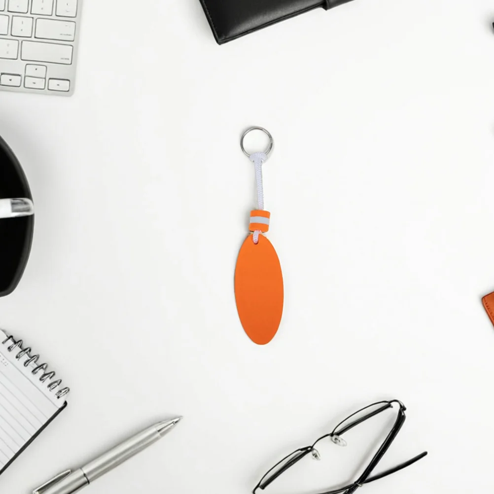 

3pcs Floating Keychain Surfboard Shaped Eva Foam Oval Key Ring For Boating Fishing Outdoor Sports Waterproof Marine Key Float