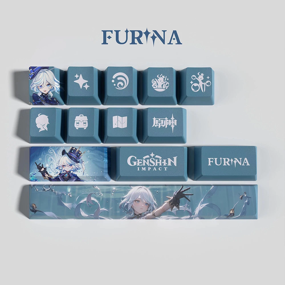 Genshin Impact Keycaps For Mechanical Keyboards Nahida 13-key Mini Set OEM Profile Five-sided Sublimation PBT Material Keycaps