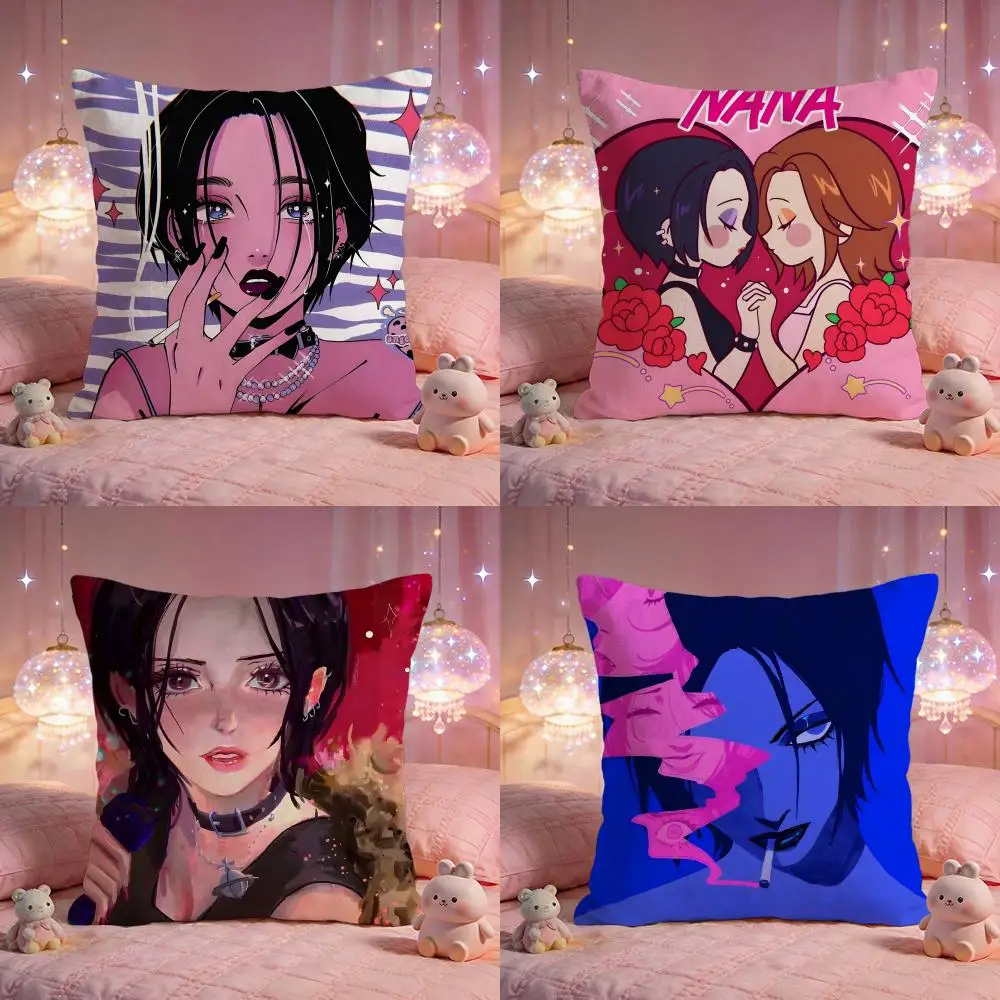 cute girl n-NANA Cushion Cover Premium Comfort Reversible Pillow Cove -Two in One Design for Any Room & Car Interior