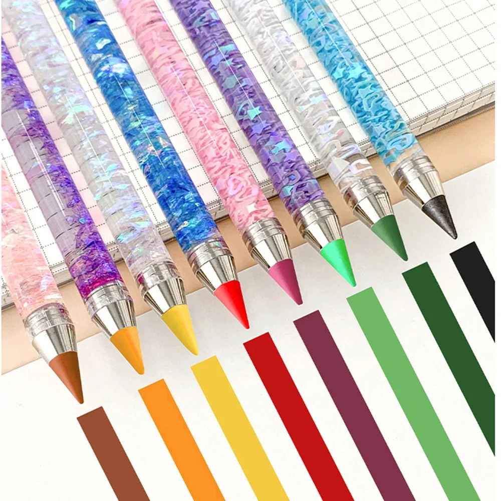 Colorful Unlimited Writing Pencil Without Sharpening Pencils Detachable Pencil Students Painting Stationery